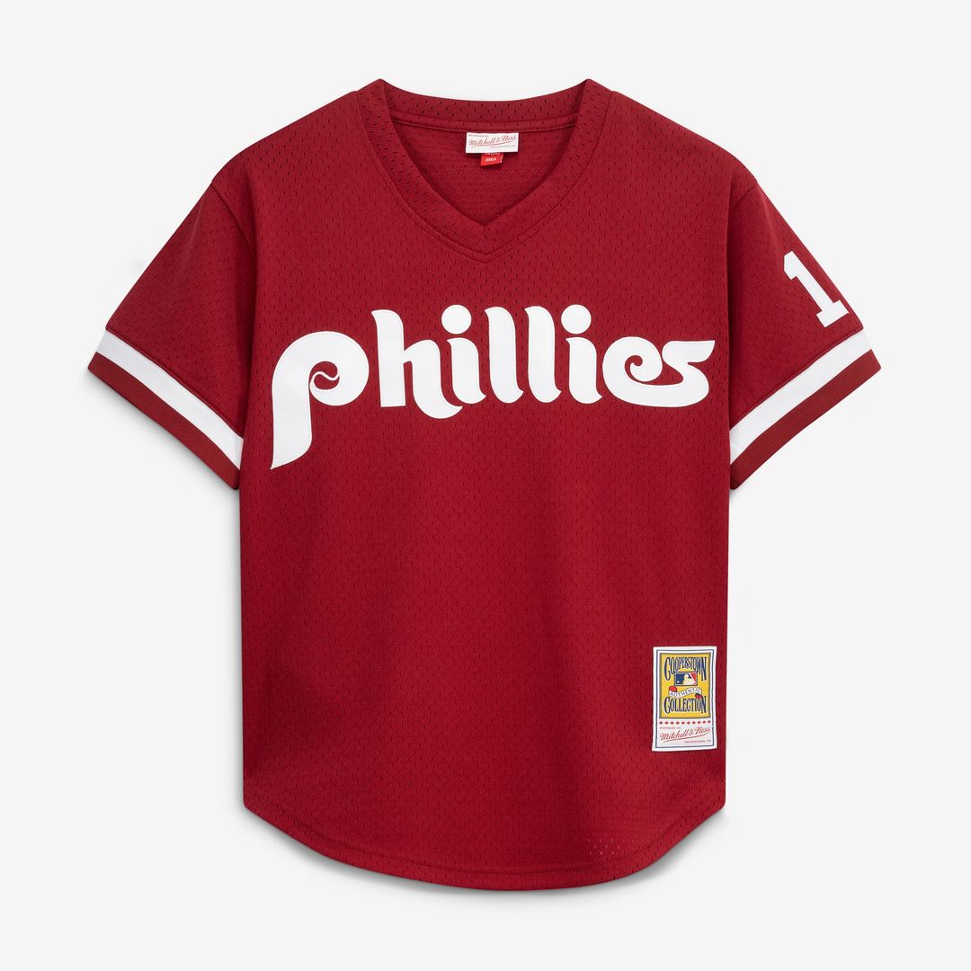 Men's Philadelphia Phillies Darren Daulton Scarlet Batting Practice Jersey