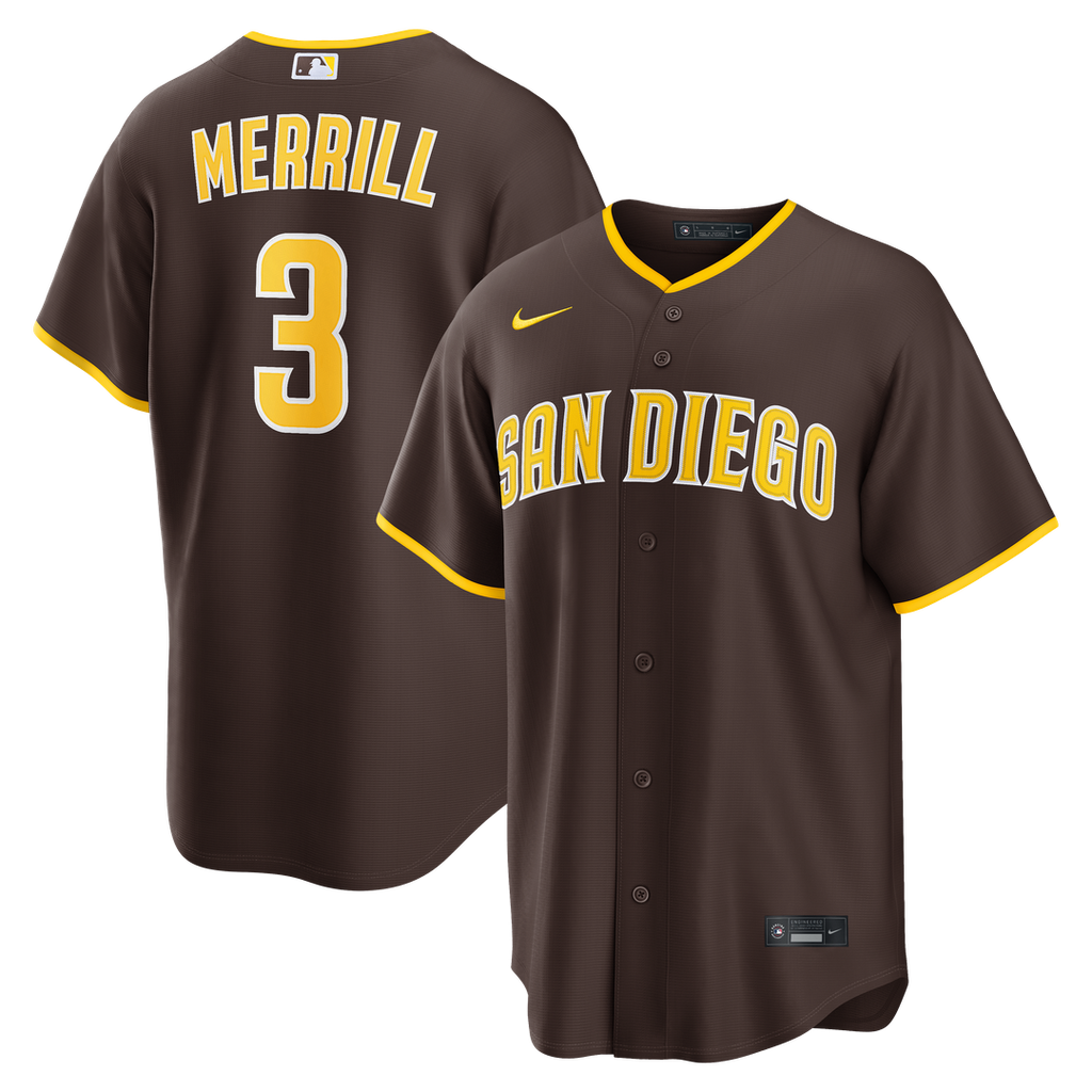 Men's San Diego Padres Jackson Merrill Sand Alternate Replica Jersey