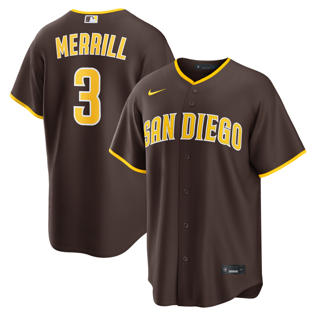 Men's San Diego Padres Jackson Merrill Sand Alternate Replica Jersey
