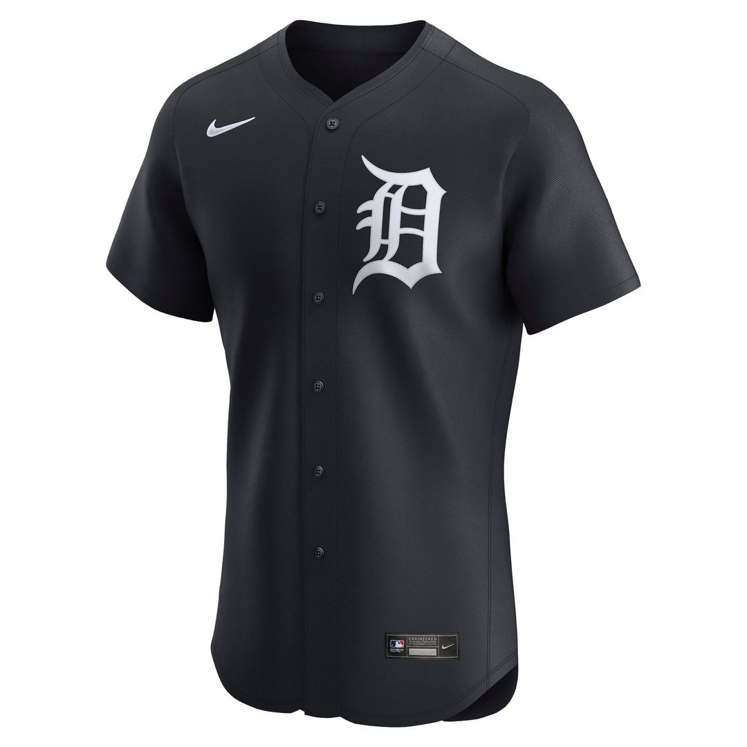 Men's Detroit Tigers White Home Elite Jersey