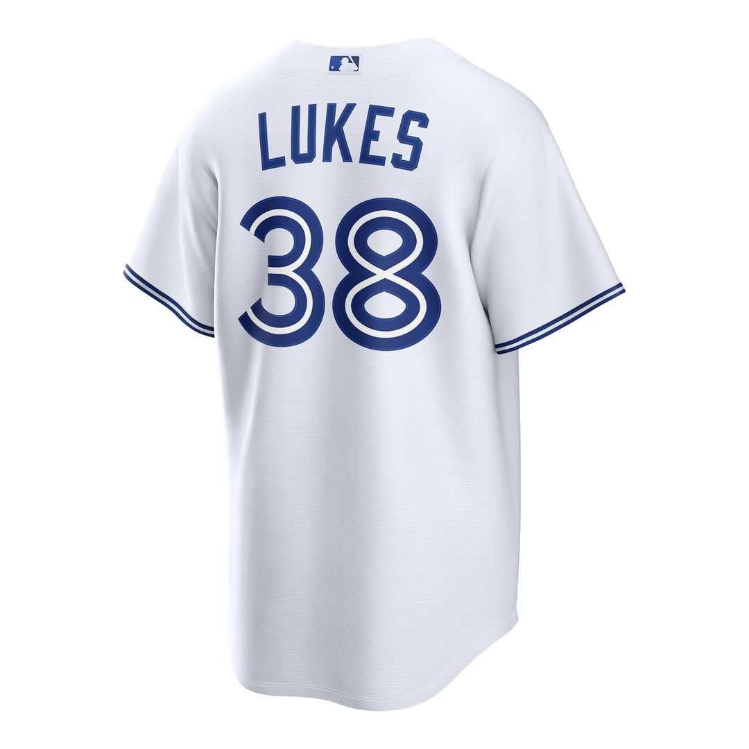 Men's Toronto Blue Jays Nathan Lukes White Home Replica Jersey
