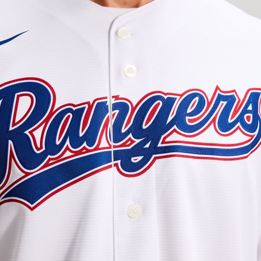 Men's Texas Rangers White Home Replica Team Jersey
