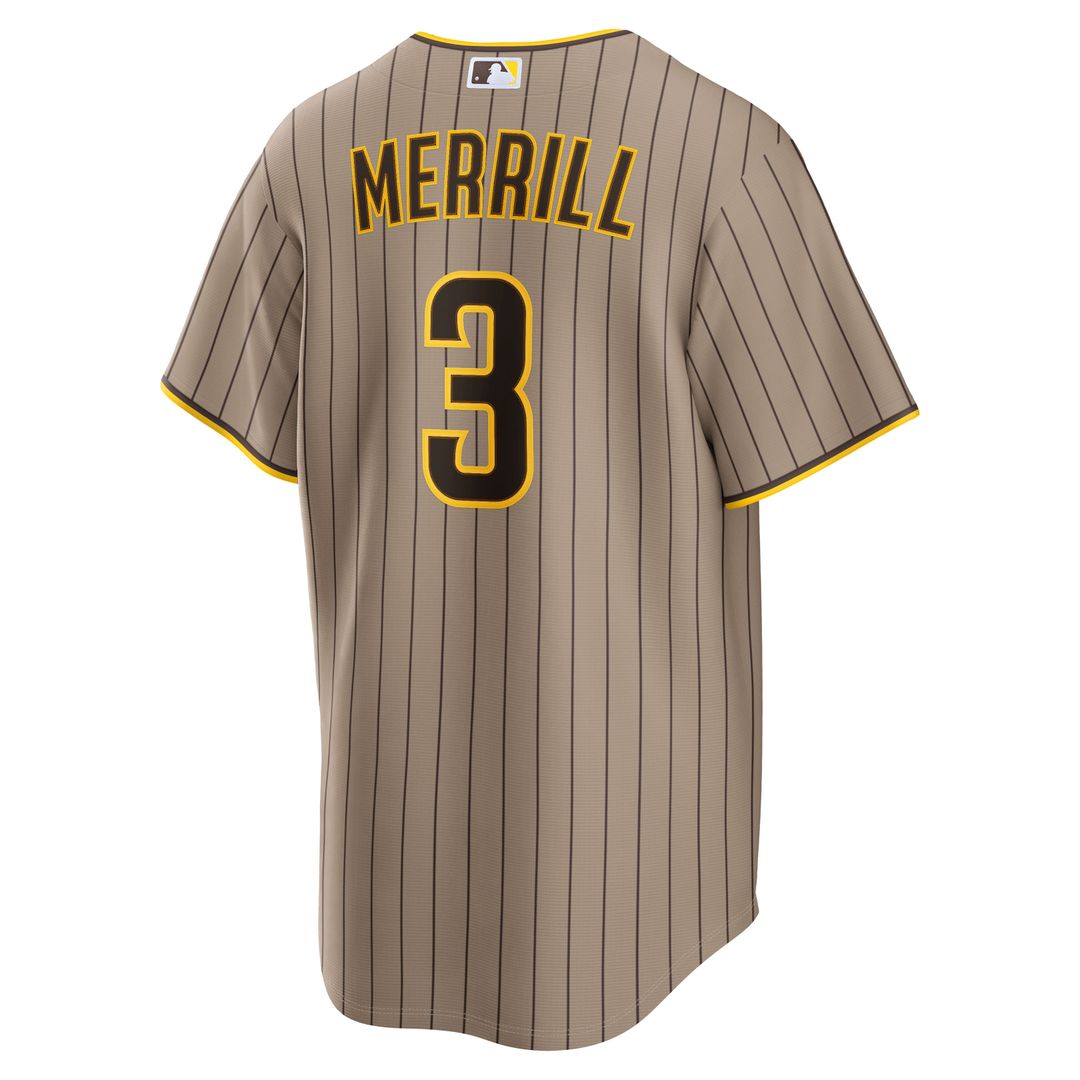 Men's San Diego Padres Jackson Merrill Sand Alternate Replica Jersey