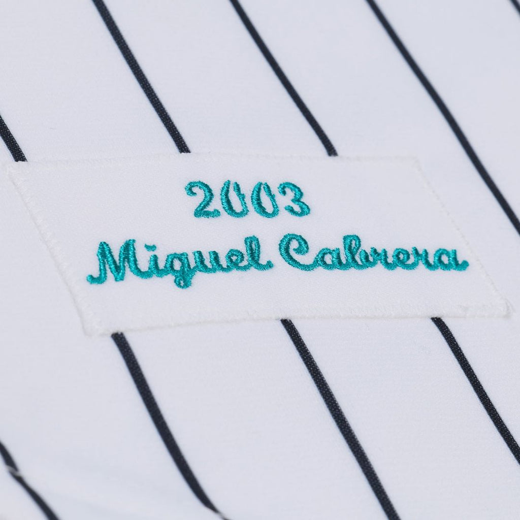Men's Florida Marlins Miguel Cabrera White 2003 Jersey