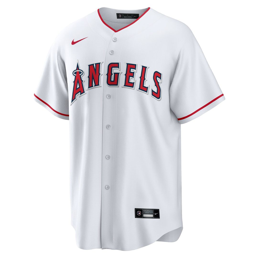 Men's Los Angeles Angels Nolan Schanuel White Home Replica Jersey