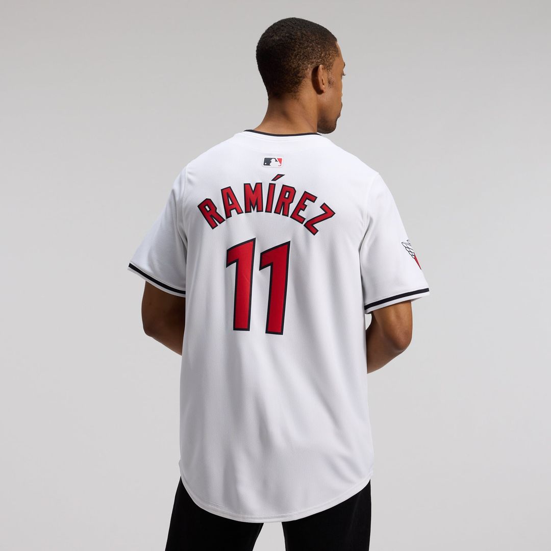 Men's Cleveland Guardians Jose Ramirez White Home Player Jersey