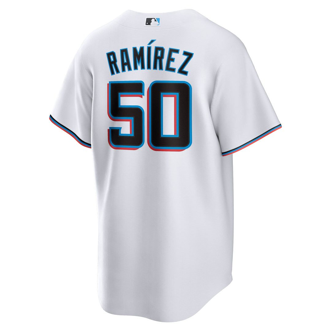 Men's Miami Marlins Agustín Ramírez White Home Replica Jersey