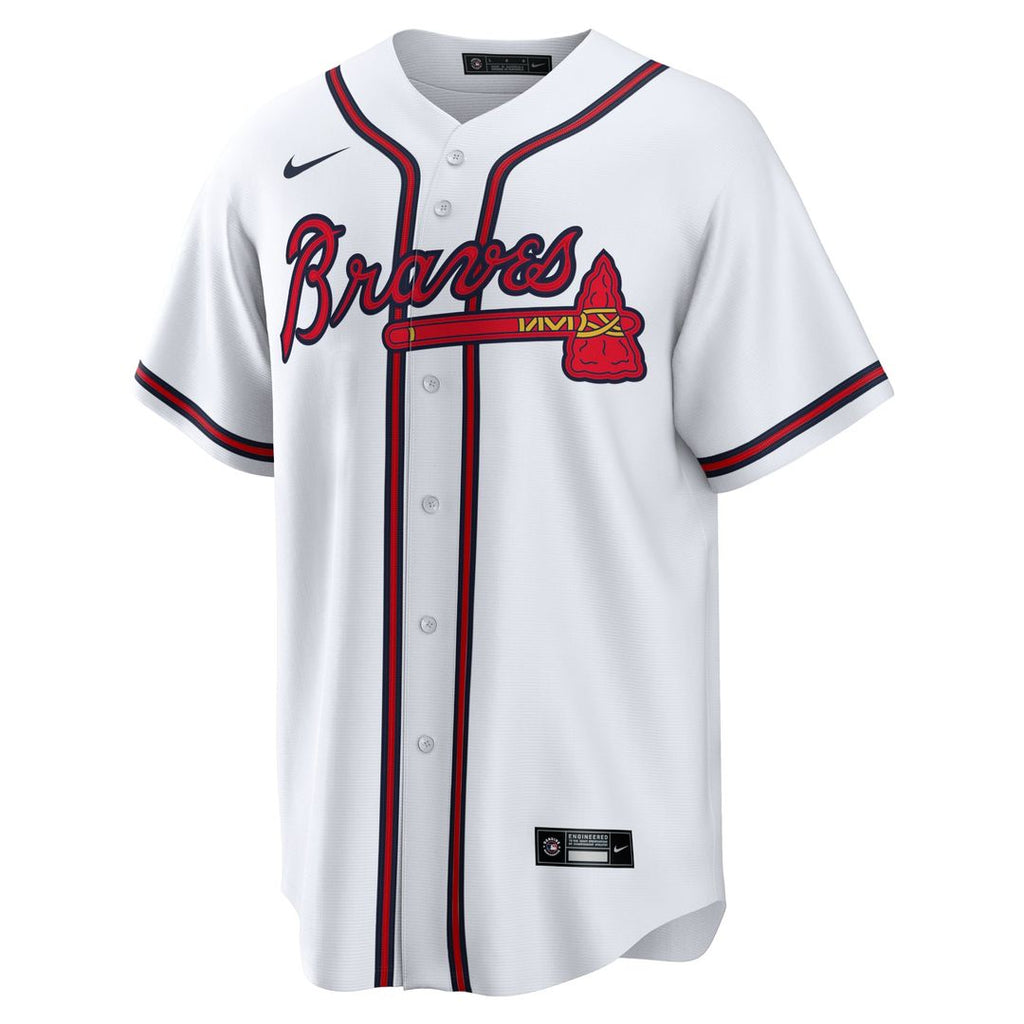 Men's Atlanta Braves Ronald Acuna Jr. White Home Replica Player Name Jersey