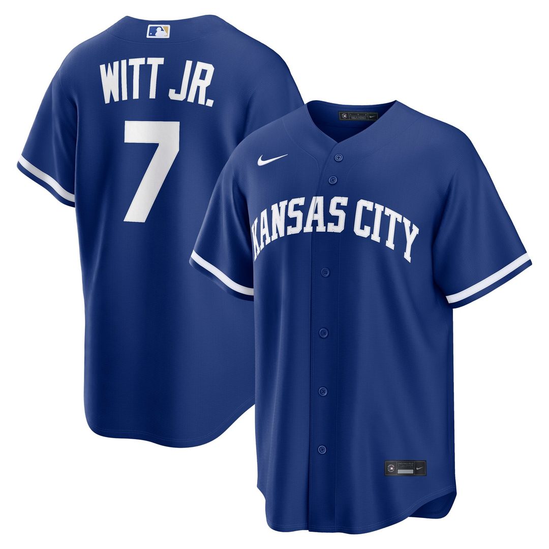 Men's Kansas City Royals Bobby Witt Jr. Royal Alternate Replica Jersey