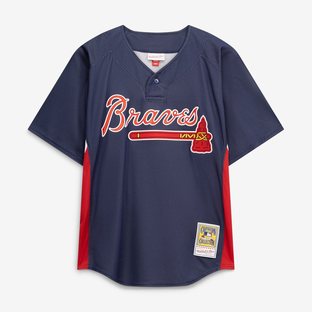 Men's Atlanta Braves Chipper Jones Navy Batting Practice Jersey