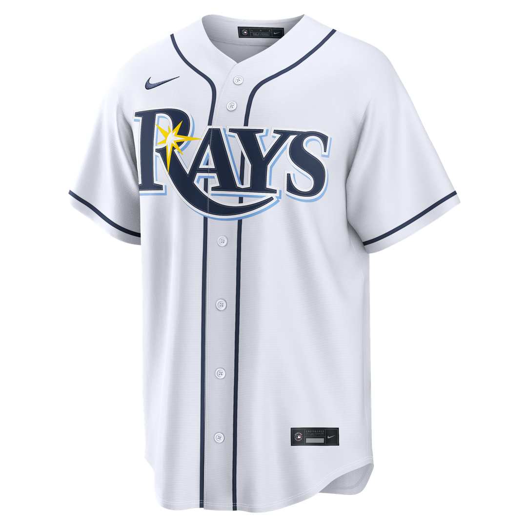 Men's Tampa Bay Rays Freddy Peralta White Home Replica Jersey
