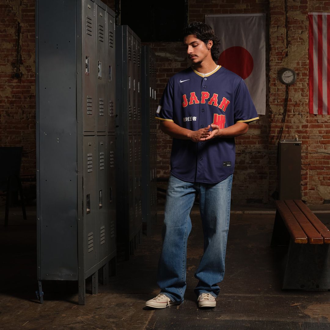 Men's Japan Baseball x Undefeated Navy 2026 World Baseball Classic Stadium Jersey