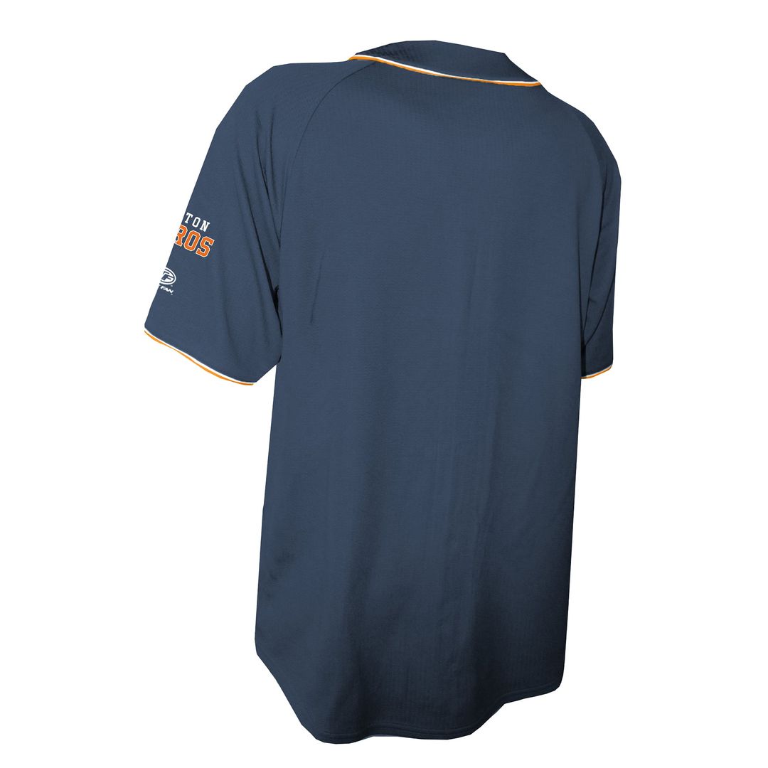 Men's Houston Astros Navy Team Color Full-Button Fashion Jersey
