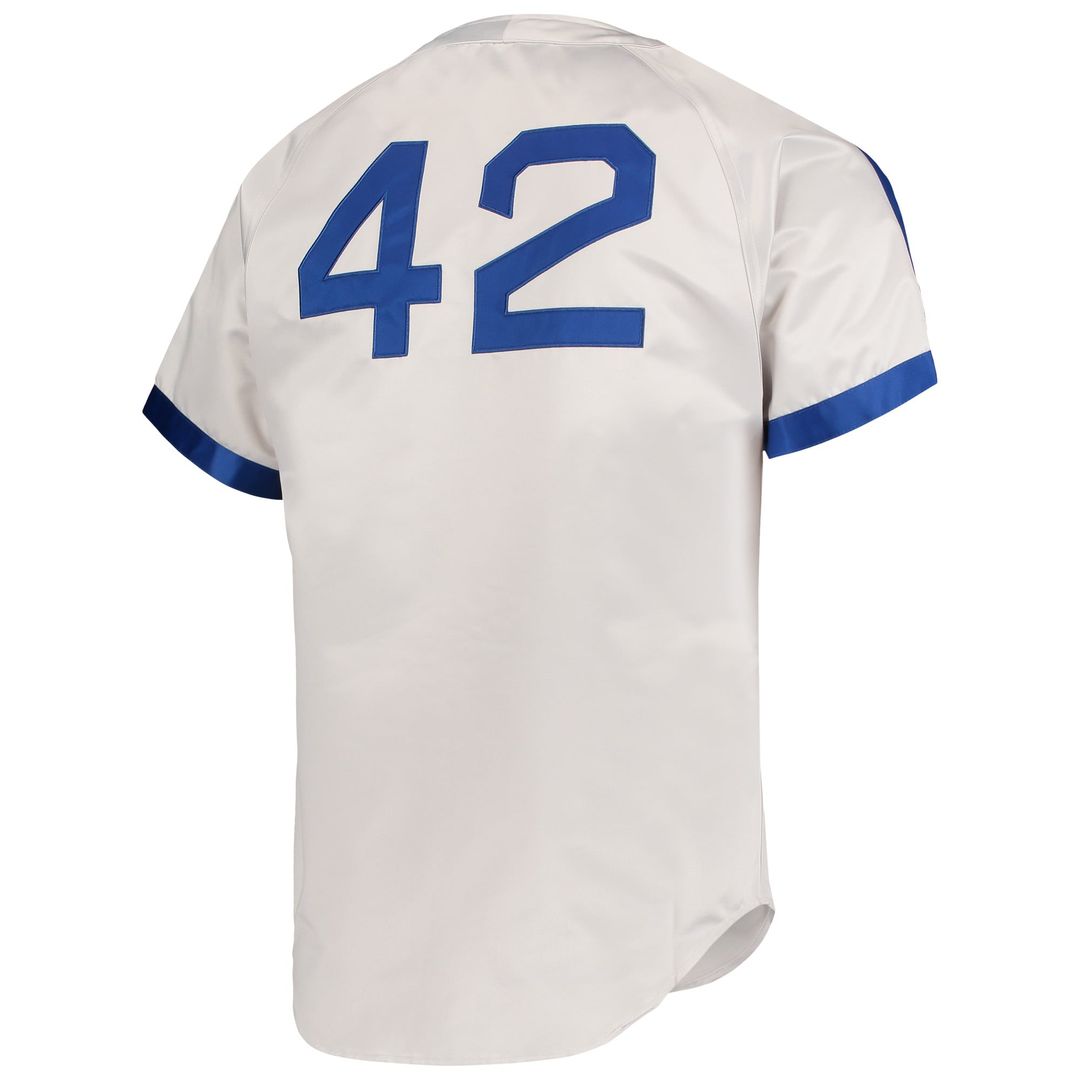 Men's Brooklyn Dodgers Jackie Robinson Gray Jersey