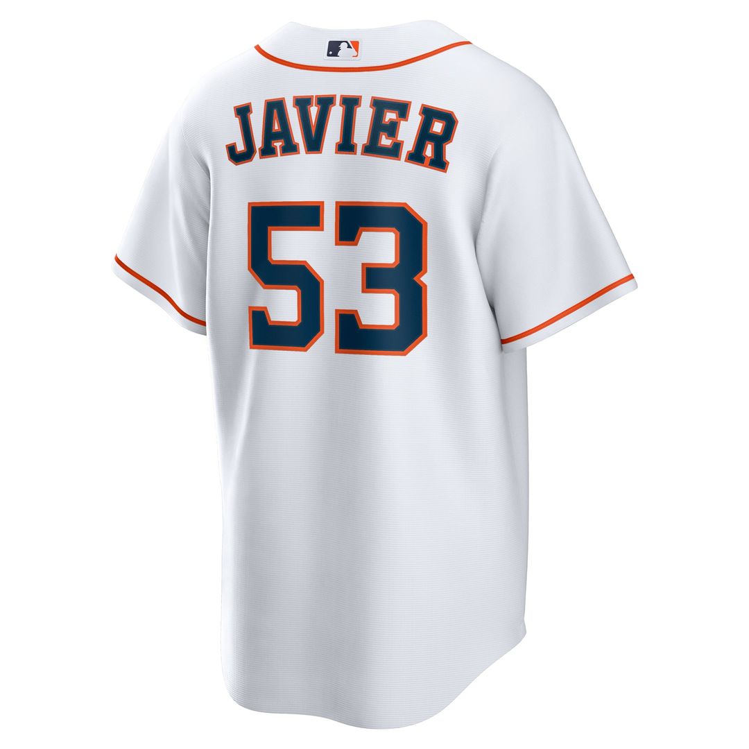 Men's Houston Astros Cristian Javier White Home Replica Jersey