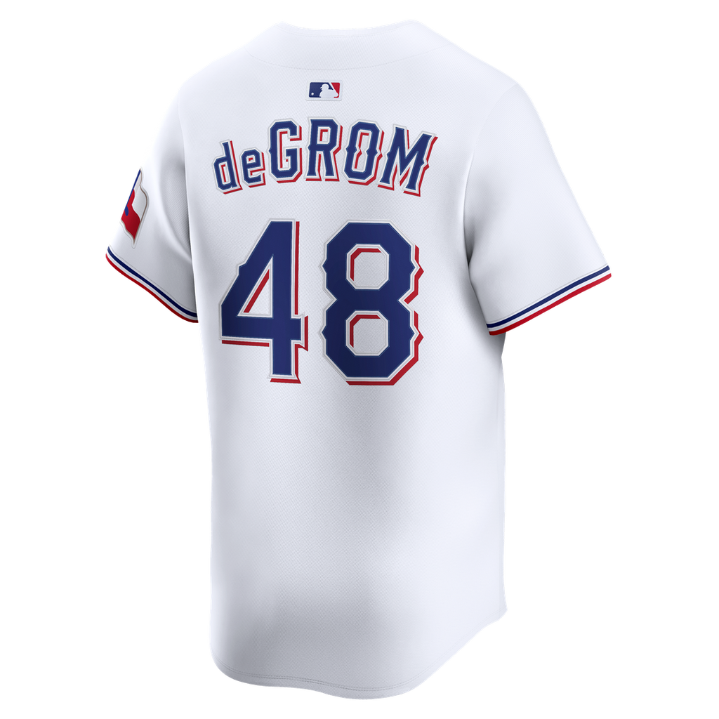 Men's Texas Rangers Jacob deGrom White Home Jersey