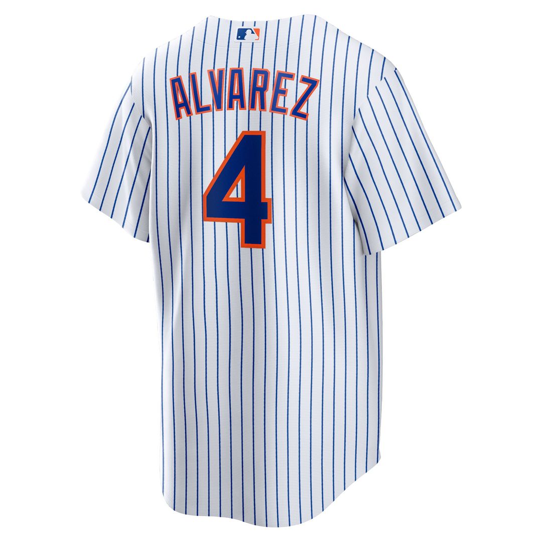 Men's New York Mets Francisco Alvarez White Replica Player Jersey