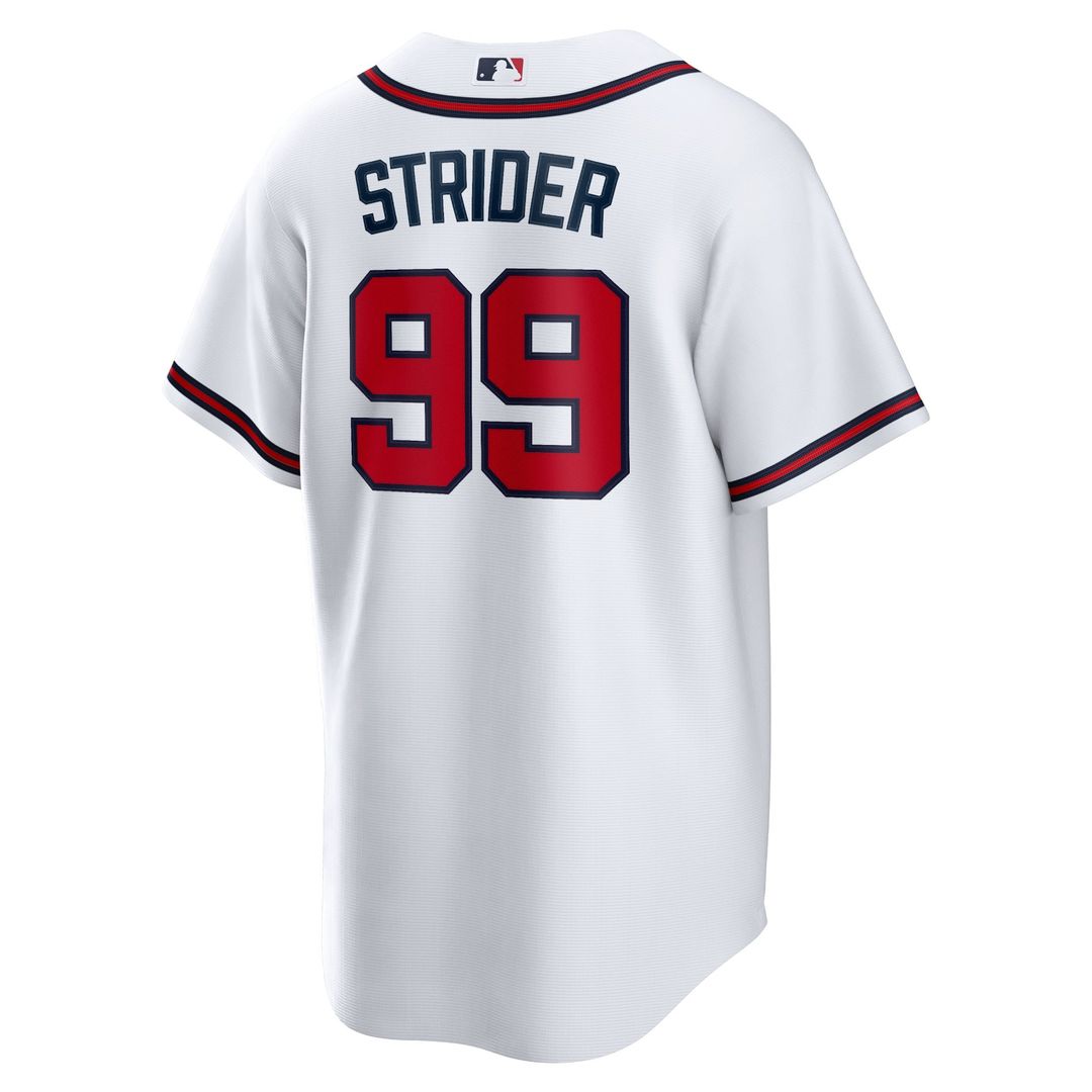 Men's Atlanta Braves Spencer Strider White Replica Player Jersey