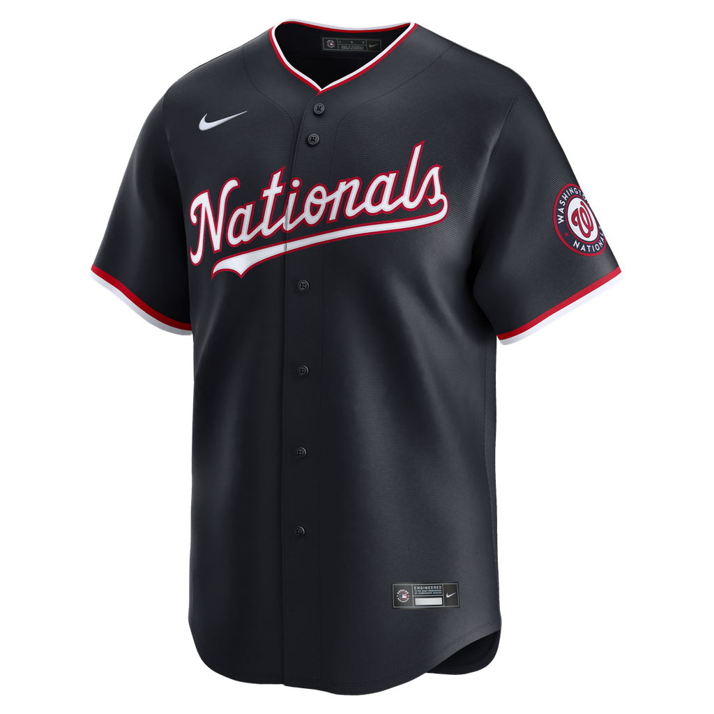 Men's Washington Nationals James Wood Navy Alternate Player Jersey