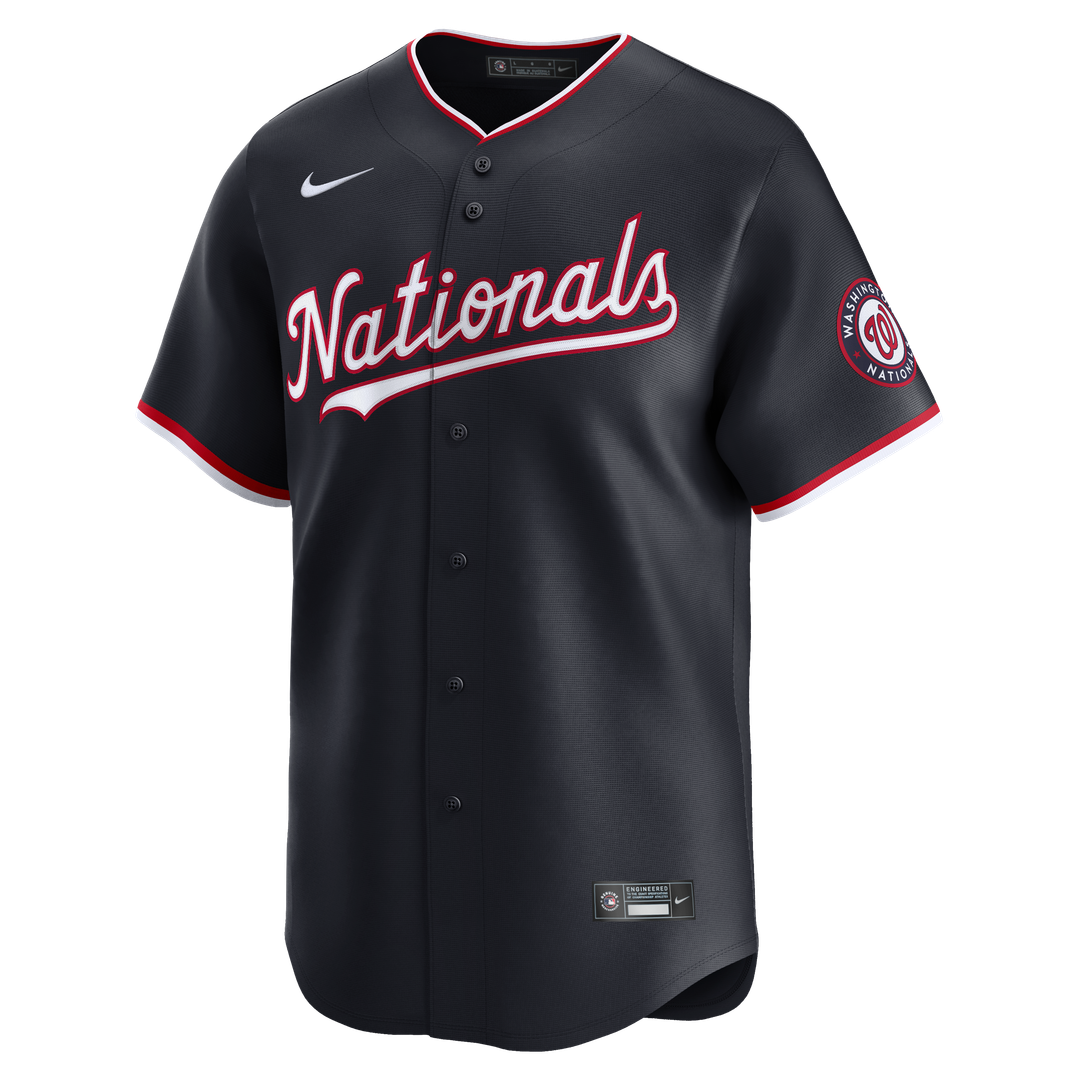 Men's Washington Nationals James Wood Navy Alternate Player Jersey