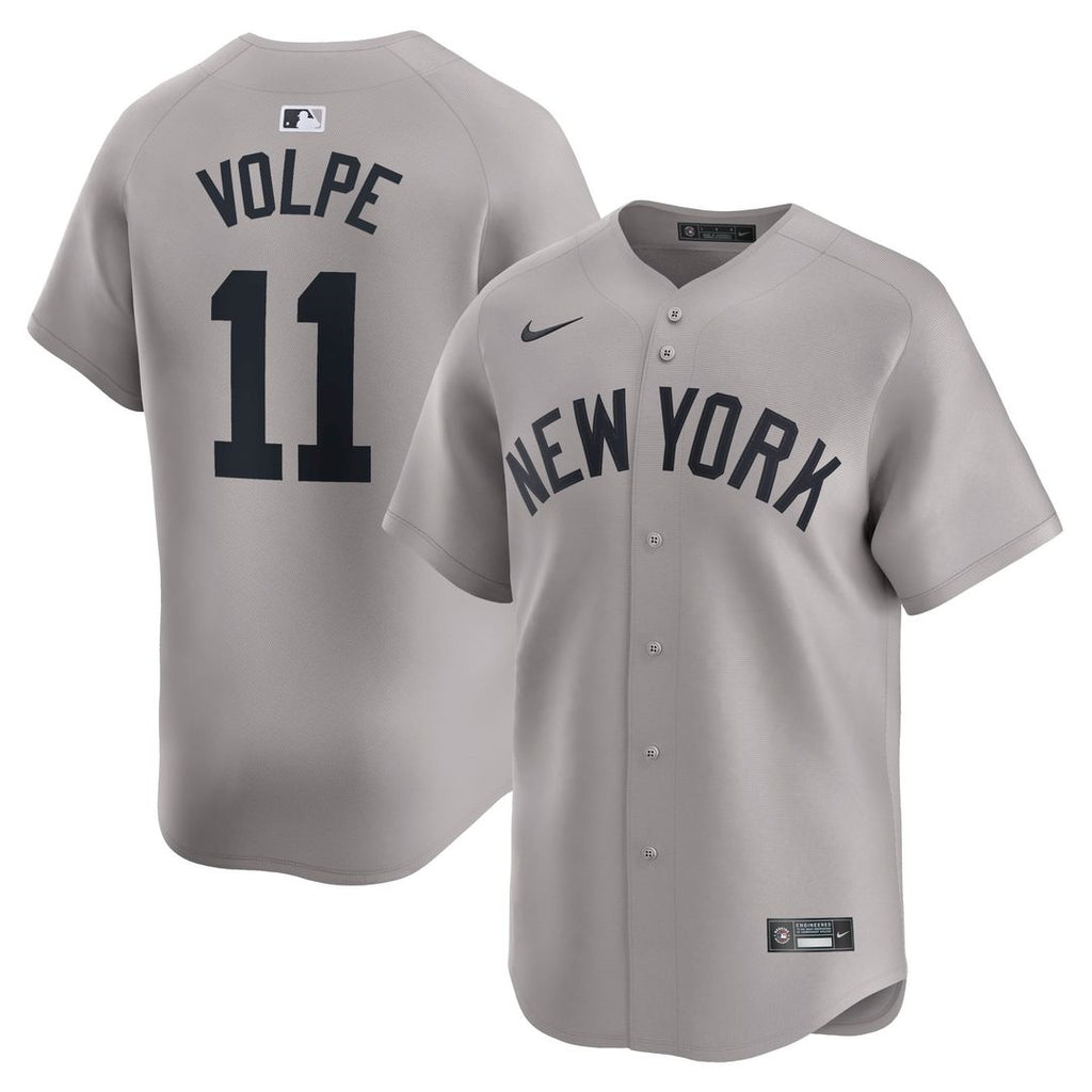 Men's New York Yankees Anthony Volpe Gray Away Player Jersey