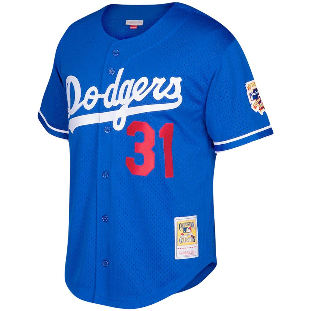 Men's Los Angeles Dodgers Mike Piazza Royal Big & Tall Mesh Batting Practice Jersey