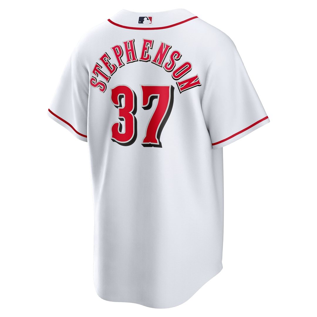 Men's Cincinnati Reds Tyler Stephenson White Home Replica Jersey