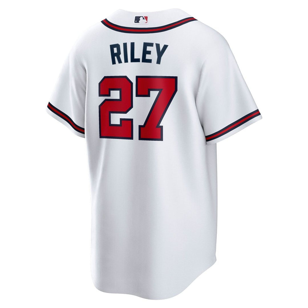 Men's Atlanta Braves Austin Riley White Home Replica Player Jersey