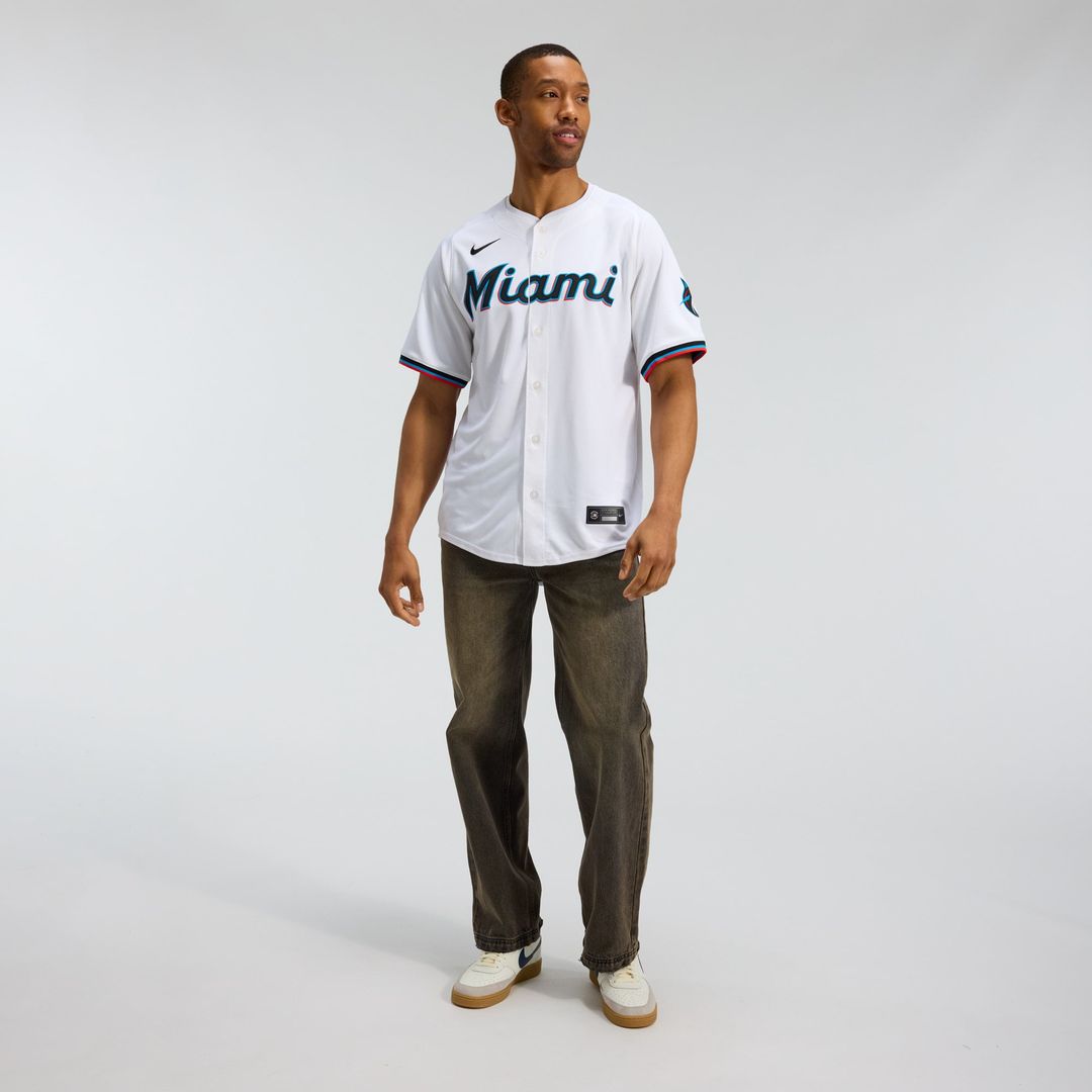 Men's Miami Marlins White Home Jersey