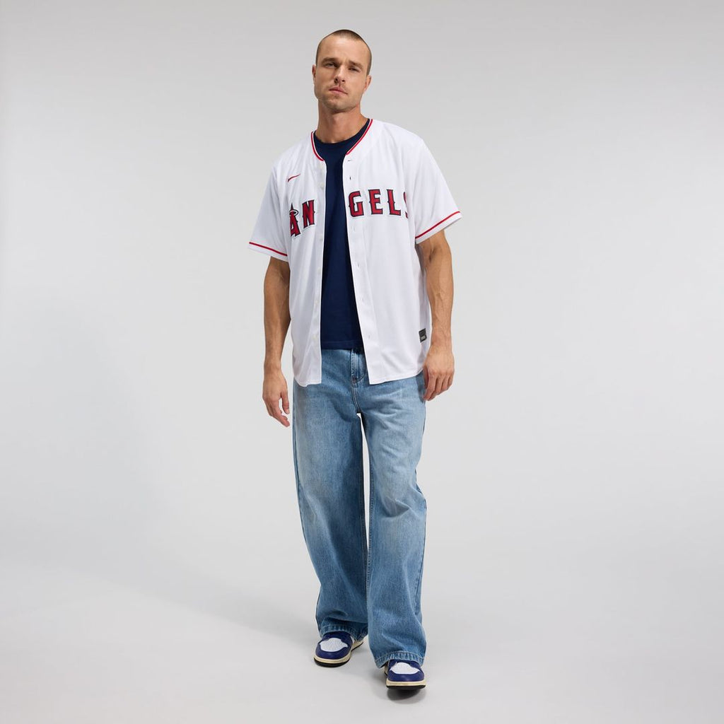 Men's Los Angeles Angels White Home Replica Team Jersey