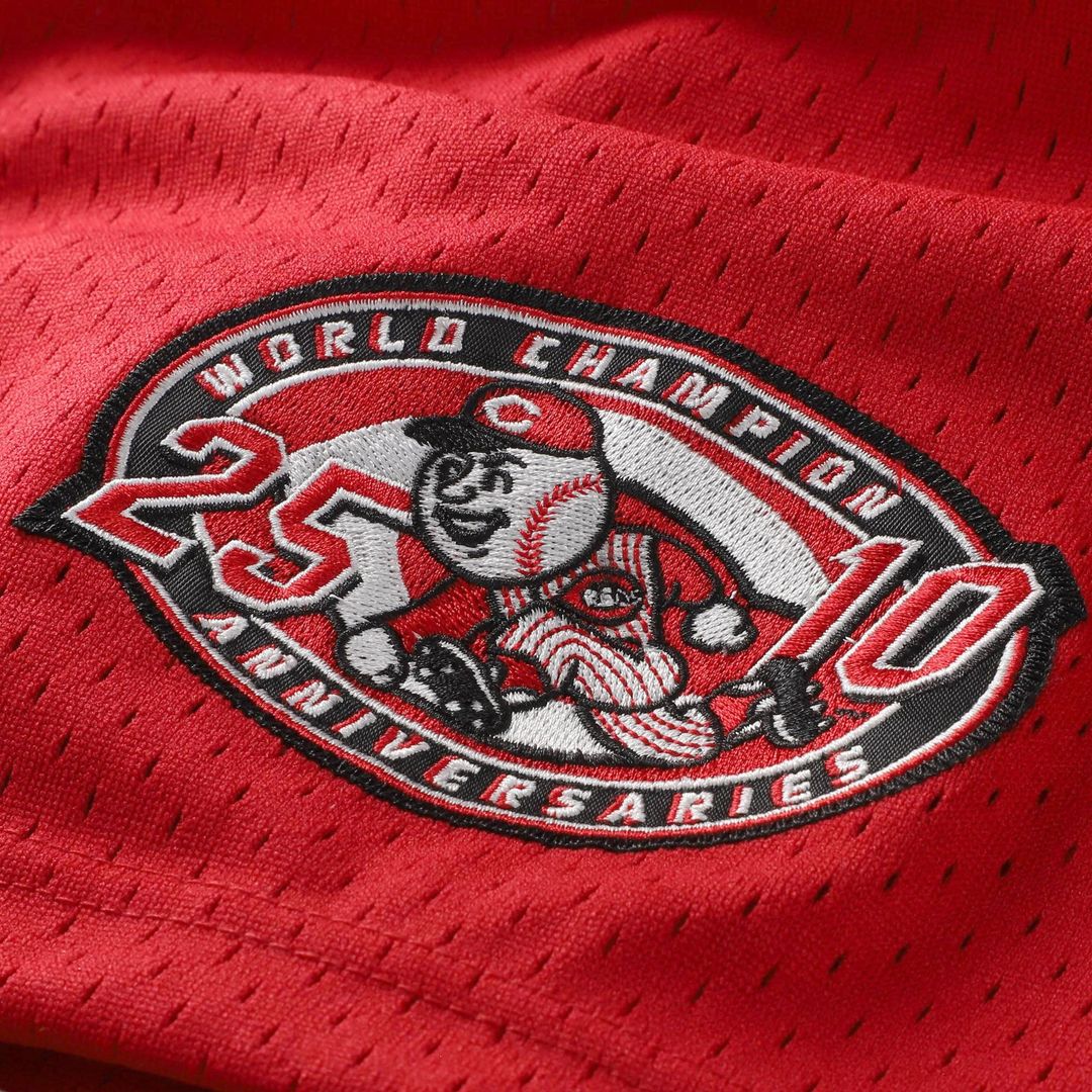 Men's Cincinnati Reds Barry Larkin Red Throwback Mesh Batting Practice Jersey