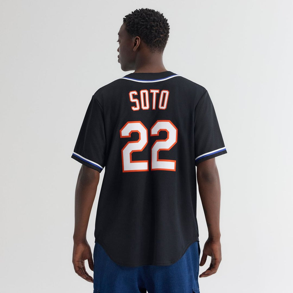 Men's New York Mets Juan Soto Fashion Replica Black Out Jersey