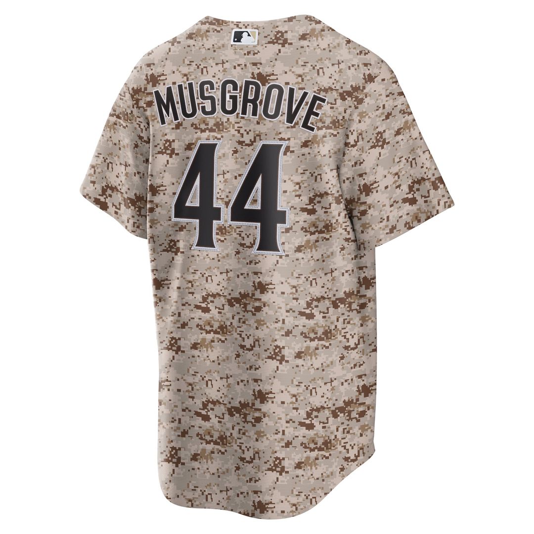 Men's San Diego Padres Joe Musgrove Camo USMC Alternate Replica Player Jersey