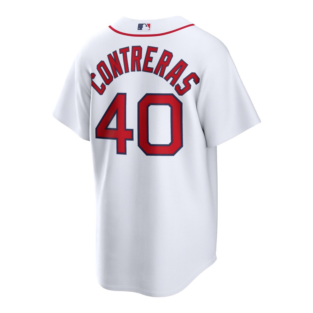 Men's Boston Red Sox Willson Contreras White Home Replica Jersey