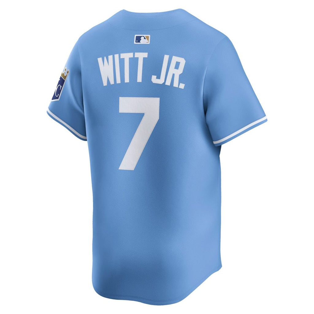 Men's Kansas City Royals Bobby Witt Jr. Light Blue Alternate Player Jersey