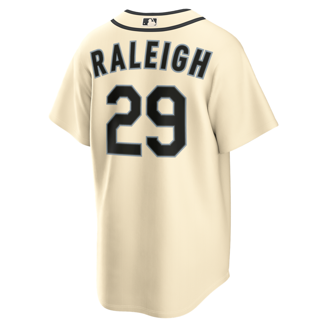 Men's Seattle Mariners Cal Raleigh Cream Alternate Replica Jersey