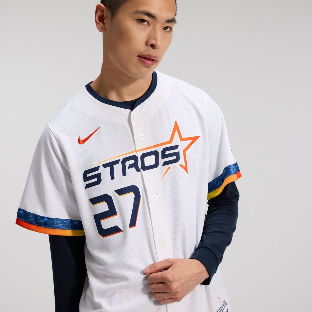 Men's Houston Astros Jose Altuve White 2025 City Connect Player Jersey