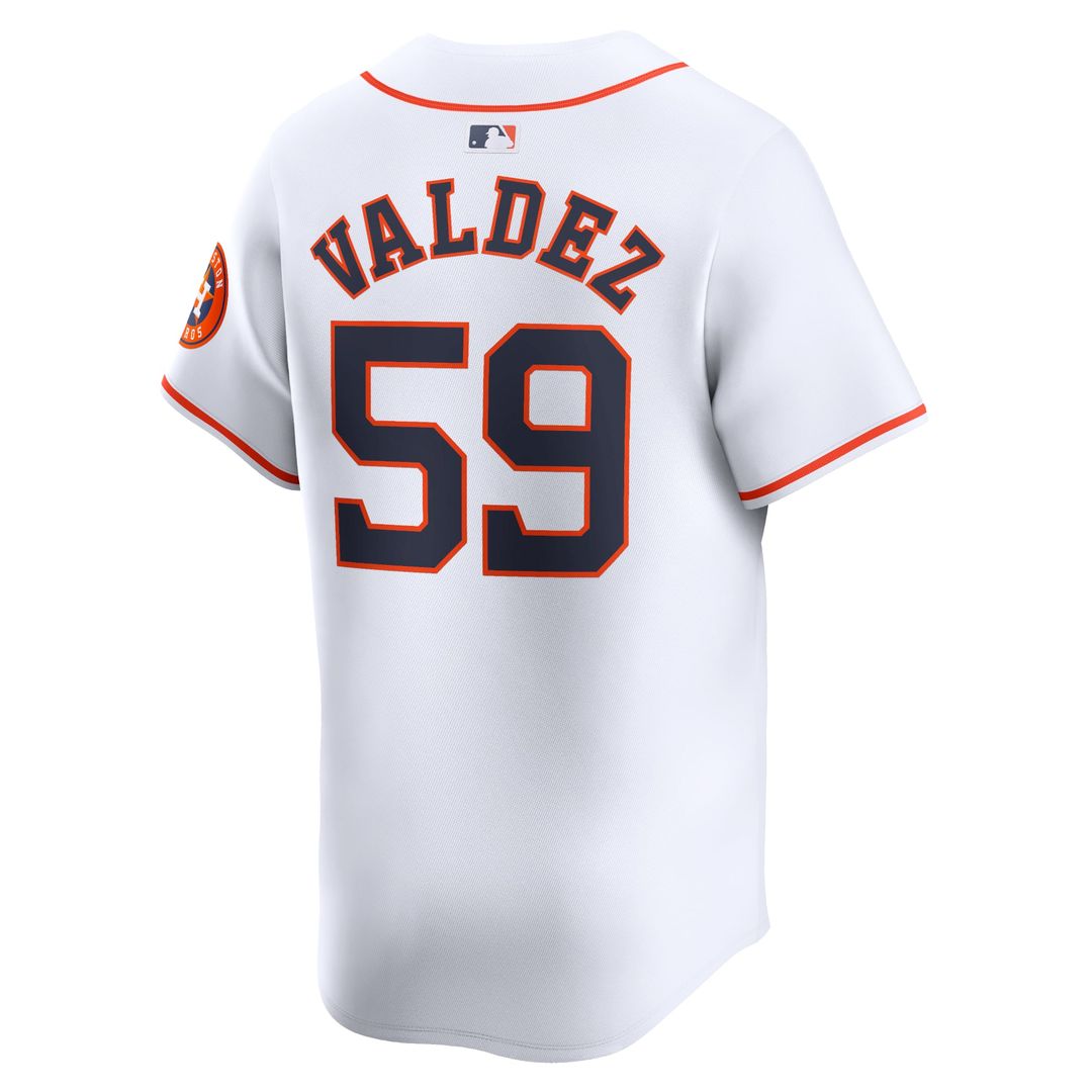 Men's Houston Astros Framber Valdez White Home Player Jersey