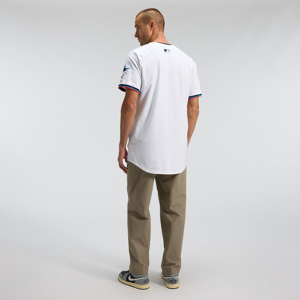 Men's Miami Marlins White Home Elite Jersey
