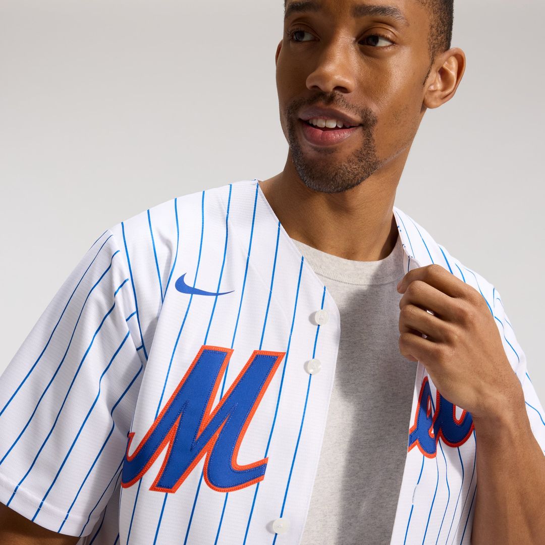 Men's New York Mets White Home Replica Player Jersey