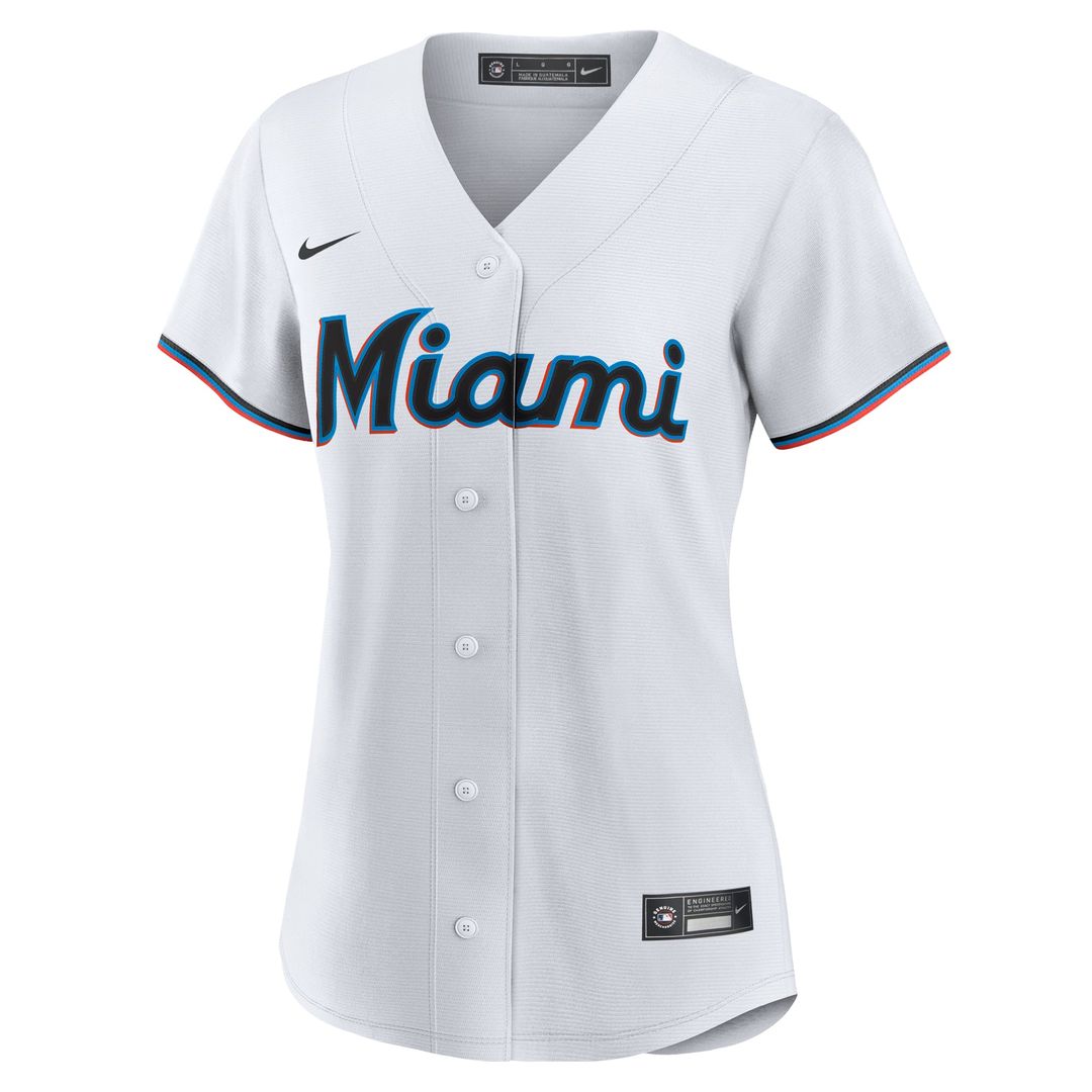 Women's Miami Marlins Connor Norby White Home Replica Jersey