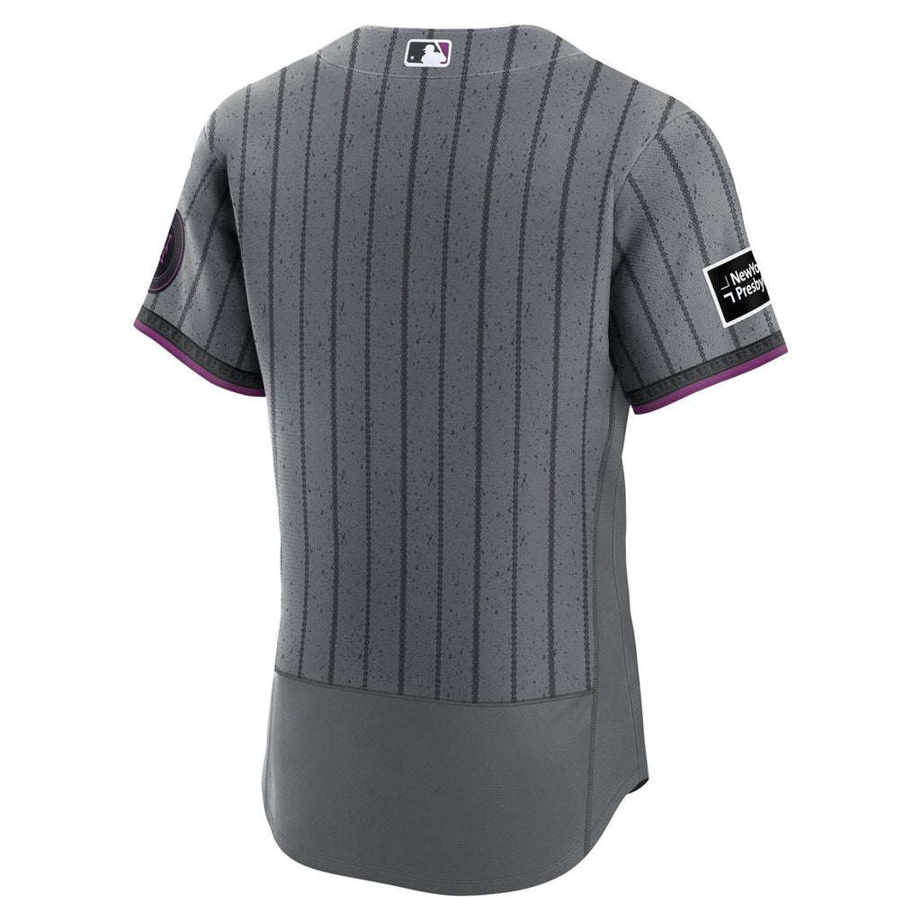 Men's New York Mets Gray City Connect Sponsor Patch Jersey