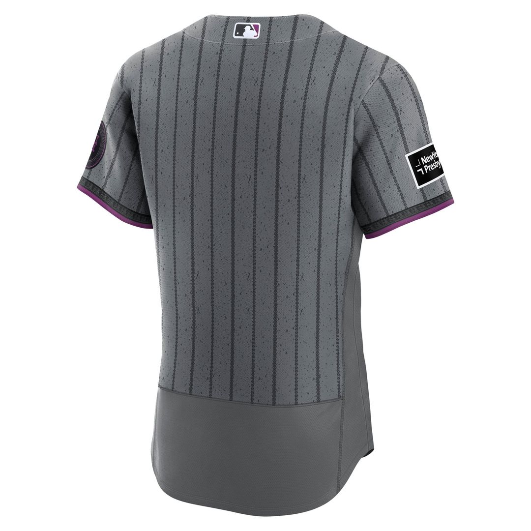 Men's New York Mets Gray City Connect Sponsor Patch Jersey
