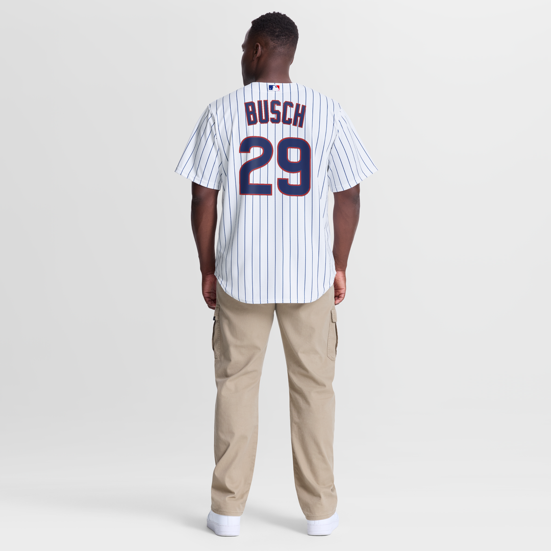 Men's Chicago Cubs Michael Busch White Home Replica Jersey