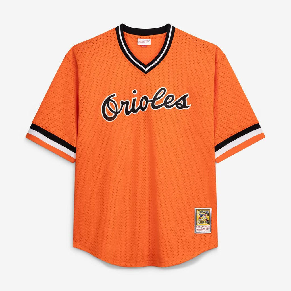 Men's Baltimore Orioles Cal Ripken Jr. Profile Orange Big & Tall Mesh Batting Practice Jersey