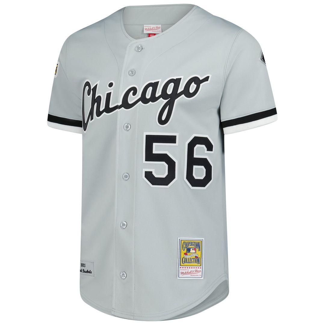 Men's Chicago White Sox Mark Buehrle Gray 2005 Throwback Jersey