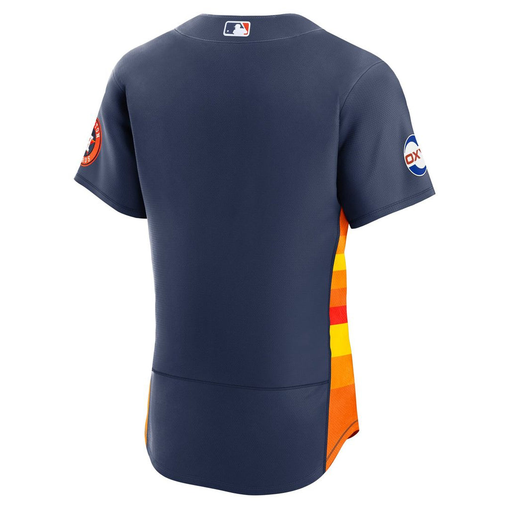 Men's Houston Astros Orange Alternate Sponsor Patch Jersey