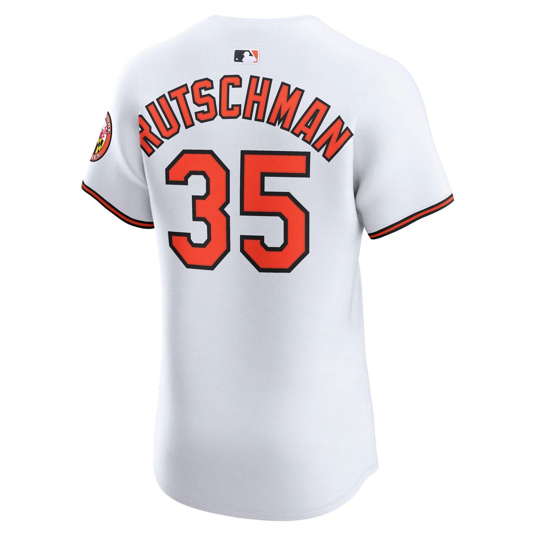 Men's Baltimore Orioles Adley Rutschman White Home Elite Jersey