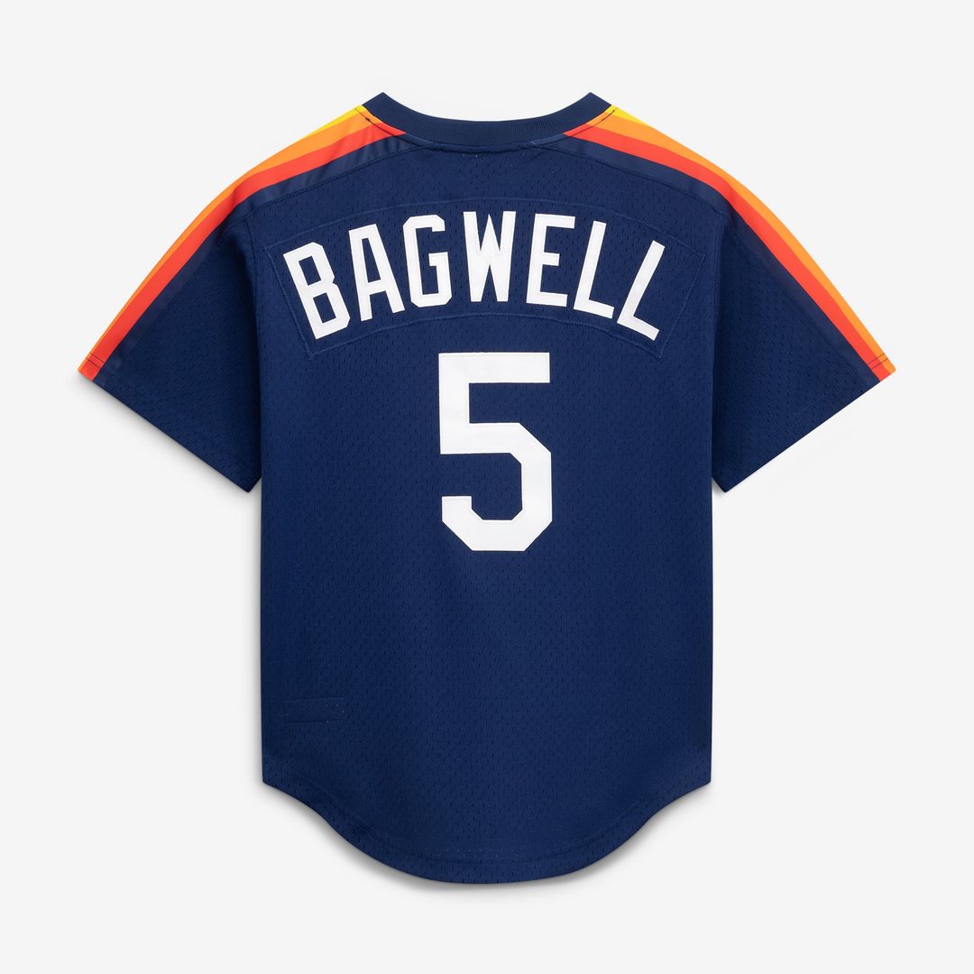 Men's Houston Astros Jeff Bagwell Navy Batting Practice Jersey