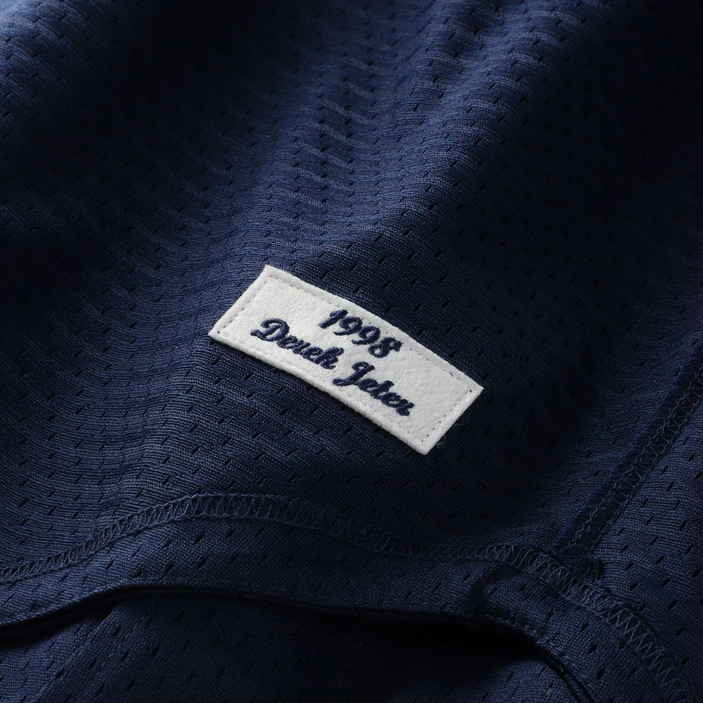 Men's New York Yankees Derek Jeter Navy Mesh Batting Practice Button-Up Jersey